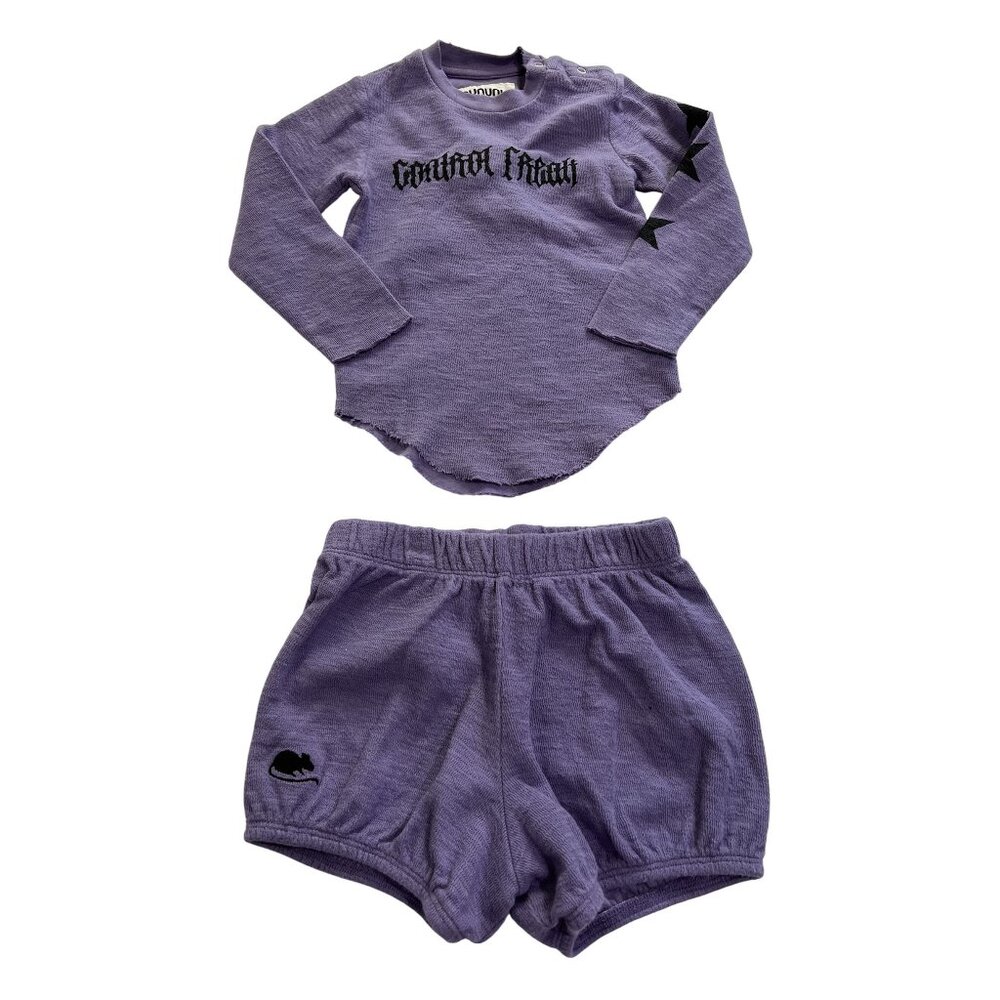 Nununu Watch Out Yoga Set in Mauve Mist